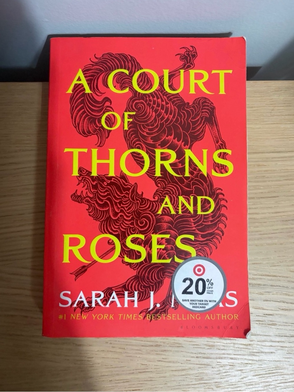 A Court of Thorns and Roses — Bright Red Paperback